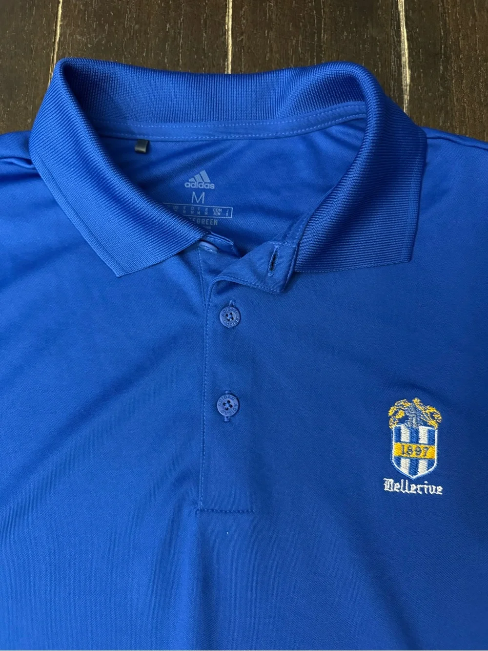 Adidas Men’s Cobalt Blue M Performance Polo with Embroidered Bellerive CC Crest